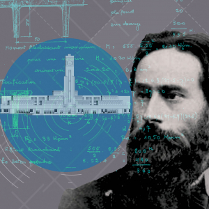 Affiche de l'exposition "Le maire et l'Architecte"